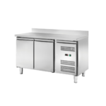 Tavolo refrigerato in acciaio ventilato 2 porte con alzatina
