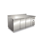 Tavolo refrigerato in acciaio ventilato 3 porte con alzatina -2+8°C