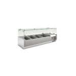 Vetrina refrigerata porta ingredienti capienza 4 vaschette GN 1\3 - 1\2