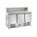 Saladette refrigerata statica 3 porte per pizzeria GN 1\1 +2+8°C