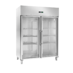 Armadio refrigerato 2 porte ventilato GN 2/1 porte a vetri TN